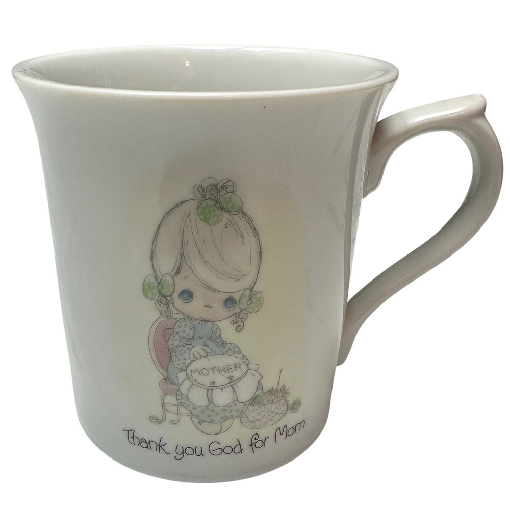 Vintage Precious Moments 1984 Thank You God For Mom Mug Collectible Tea Coffee